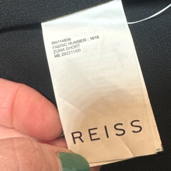 Reiss Sleeveless Mesh Black & Blue Swirl Sheath Dress - Picture 5 of 8